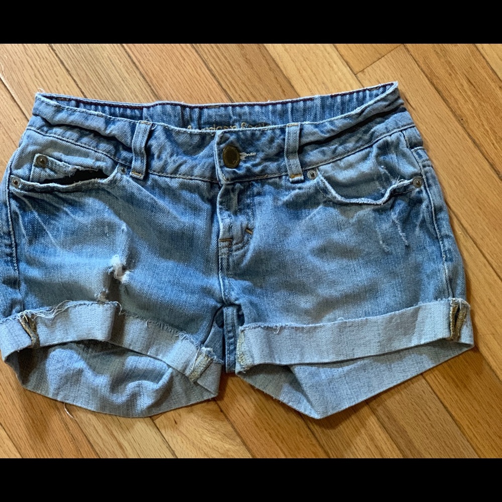 Vtg American Eagle AE Jean Shorts Sz 2 - Picture 3 of 9